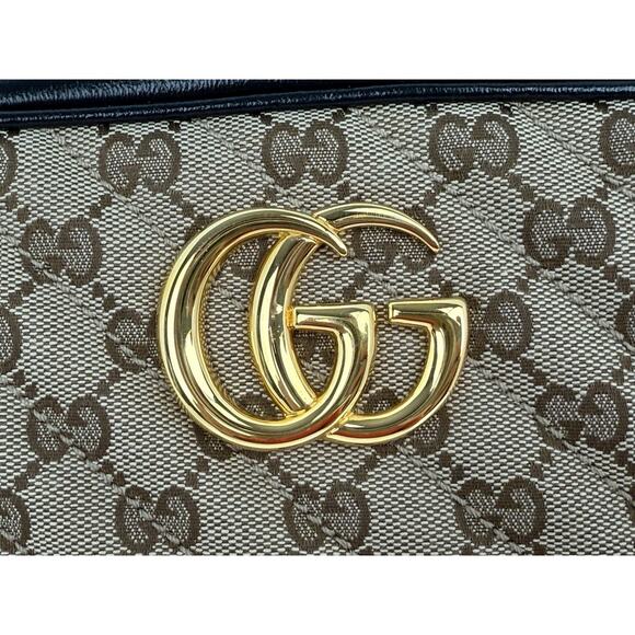 Gucci GG Marmont Cloth Crossbody Bag with Gold Hardware - Picture 12 of 16
